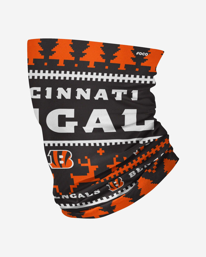 Cincinnati Bengals Wordmark Holiday Gaiter Scarf FOCO - FOCO.com