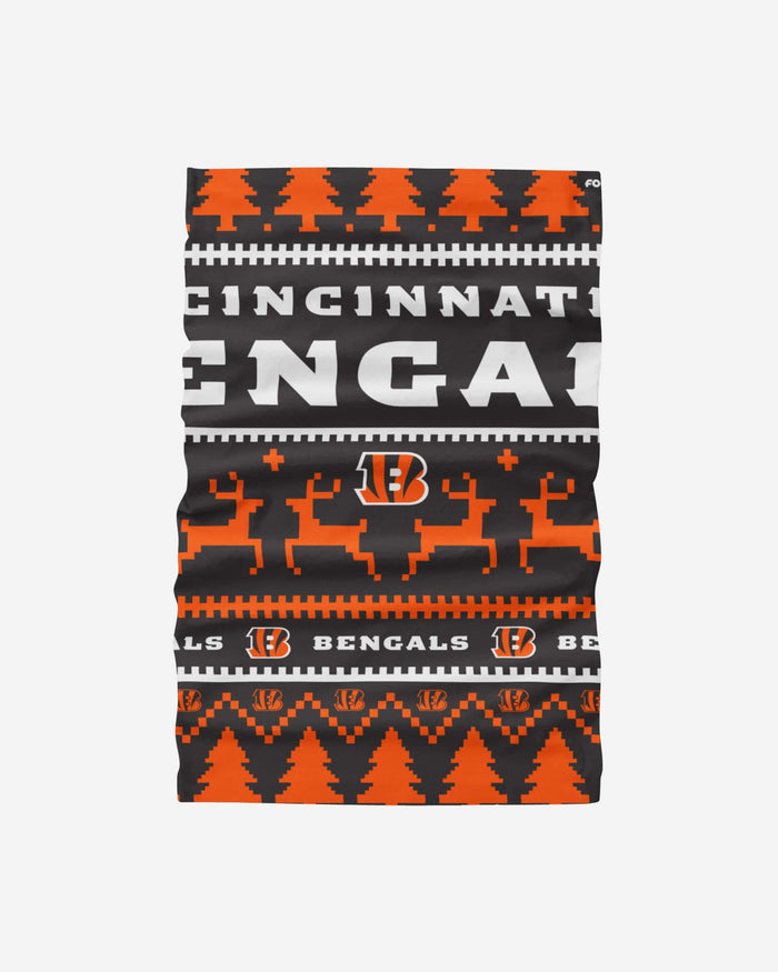 Cincinnati Bengals Wordmark Holiday Gaiter Scarf FOCO - FOCO.com