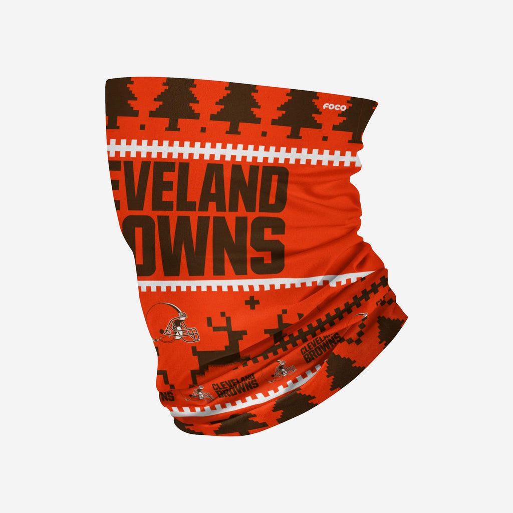 Cleveland Browns Wordmark Holiday Gaiter Scarf FOCO - FOCO.com