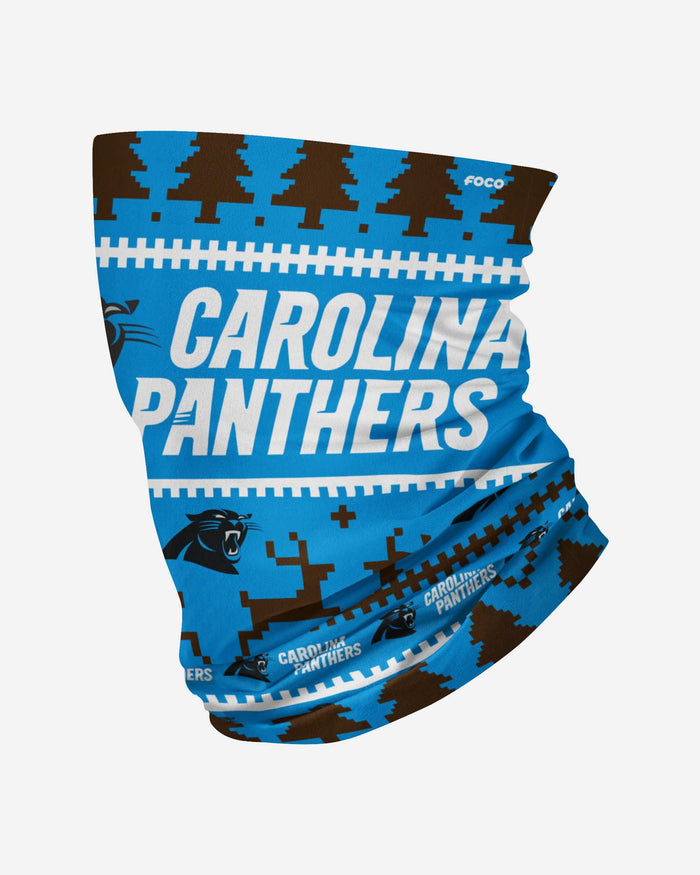 Carolina Panthers Wordmark Holiday Gaiter Scarf FOCO - FOCO.com