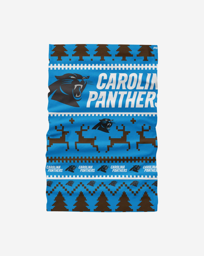 Carolina Panthers Wordmark Holiday Gaiter Scarf FOCO - FOCO.com