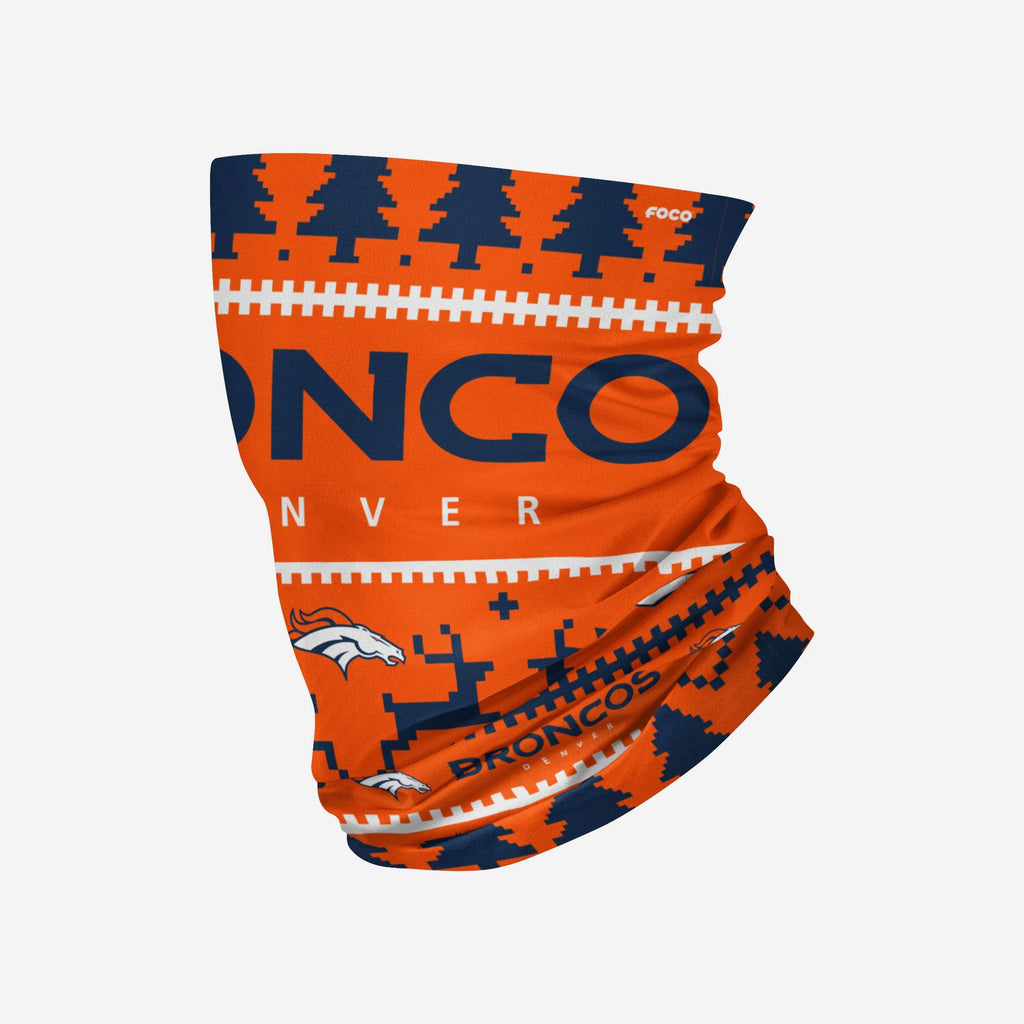 Denver Broncos Wordmark Holiday Gaiter Scarf FOCO - FOCO.com