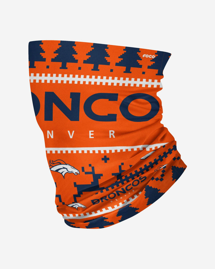 Denver Broncos Wordmark Holiday Gaiter Scarf FOCO - FOCO.com