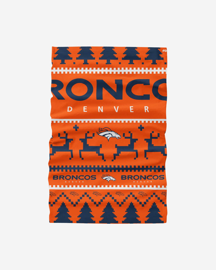 Denver Broncos Wordmark Holiday Gaiter Scarf FOCO - FOCO.com