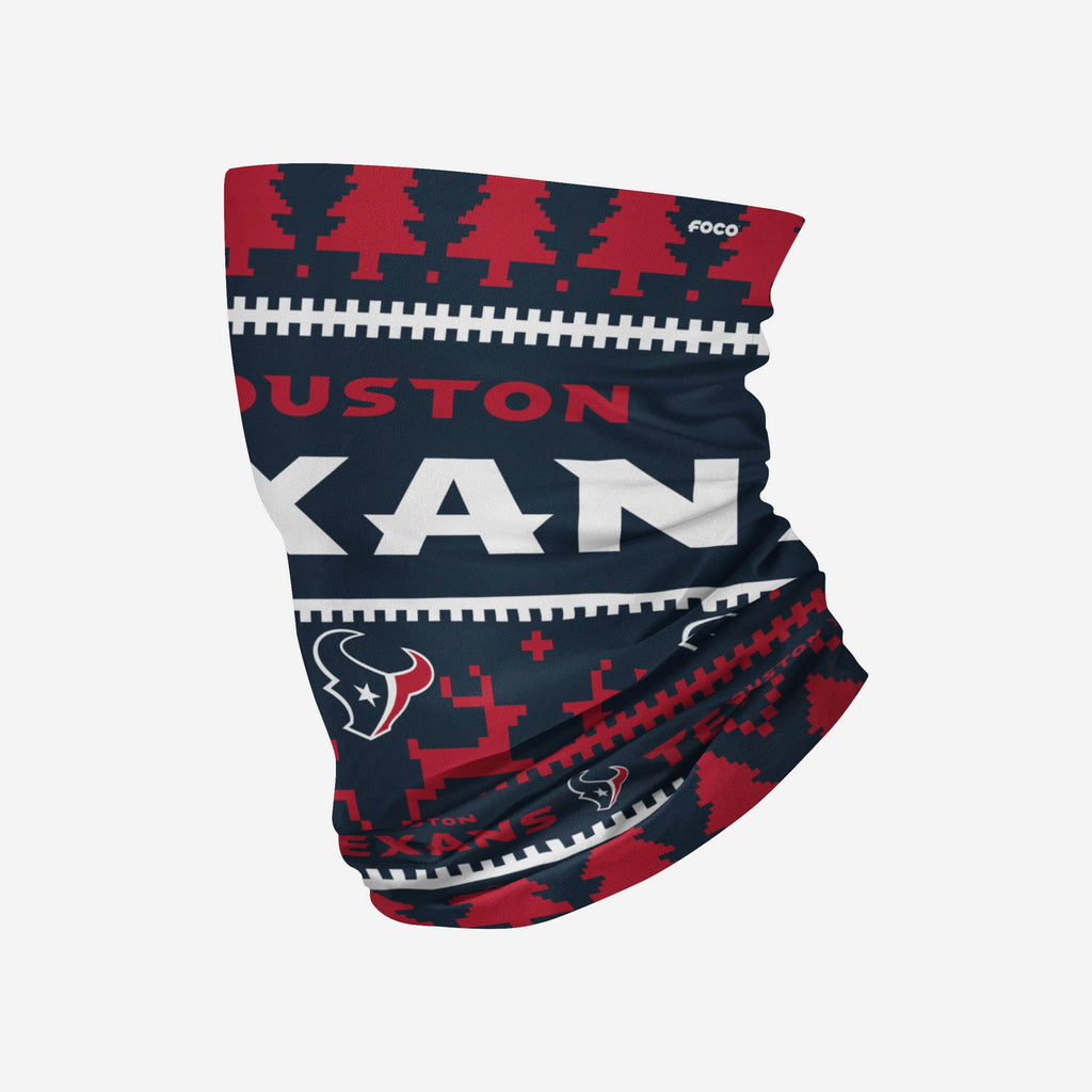 Houston Texans Wordmark Holiday Gaiter Scarf FOCO - FOCO.com