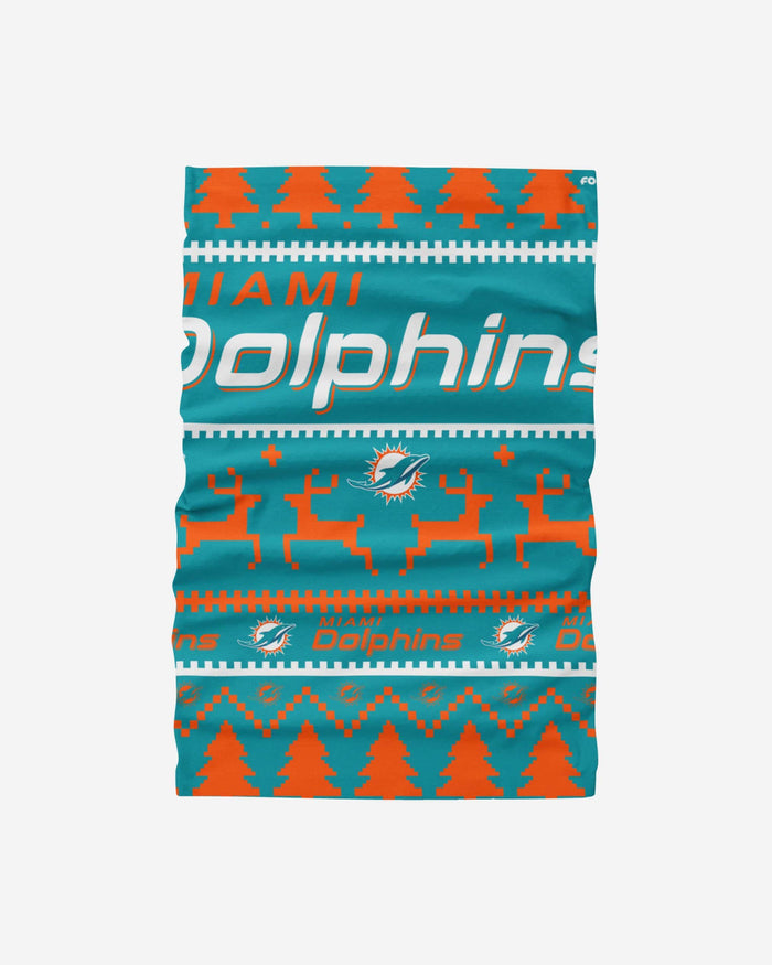 Miami Dolphins Wordmark Holiday Gaiter Scarf FOCO - FOCO.com