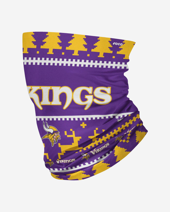 Minnesota Vikings Wordmark Holiday Gaiter Scarf FOCO - FOCO.com