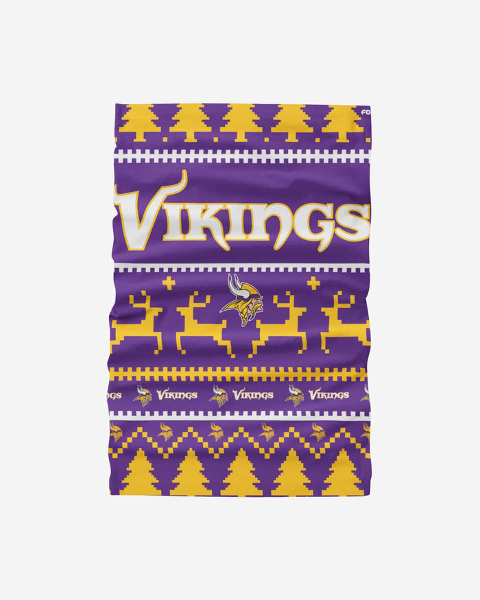 Minnesota Vikings Wordmark Holiday Gaiter Scarf FOCO - FOCO.com