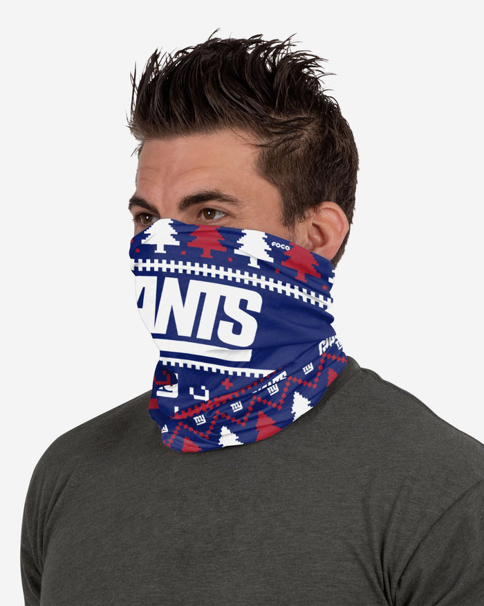 New York Giants Wordmark Holiday Gaiter Scarf FOCO - FOCO.com