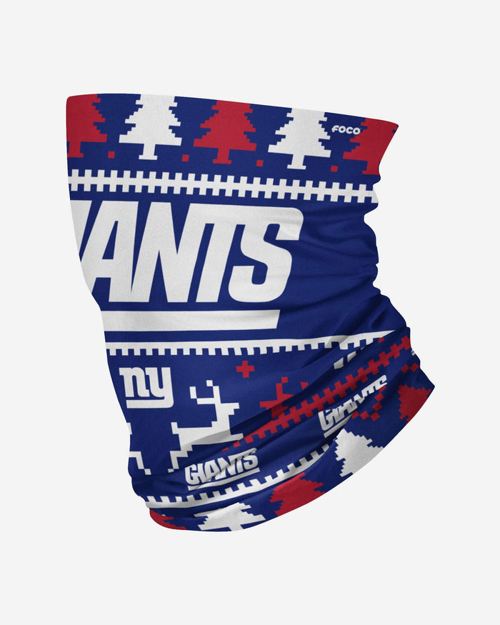 New York Giants Wordmark Holiday Gaiter Scarf FOCO - FOCO.com