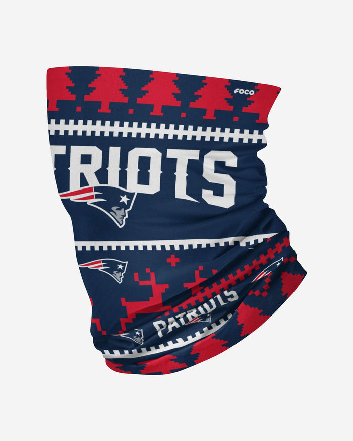 New England Patriots Wordmark Holiday Gaiter Scarf FOCO - FOCO.com