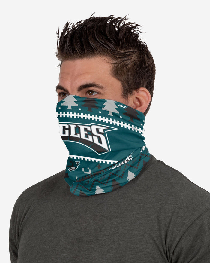 Philadelphia Eagles Wordmark Holiday Gaiter Scarf FOCO - FOCO.com