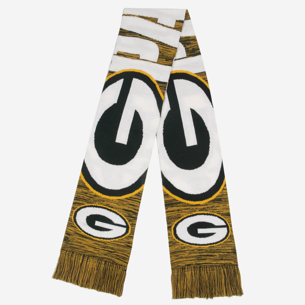 Green Bay Packers Wordmark Colorblend Scarf FOCO - FOCO.com