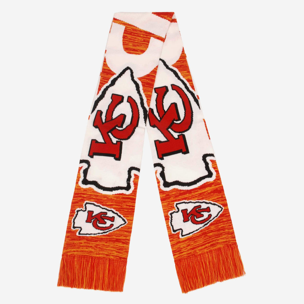 Kansas City Chiefs Wordmark Big Logo Colorblend Scarf FOCO - FOCO.com