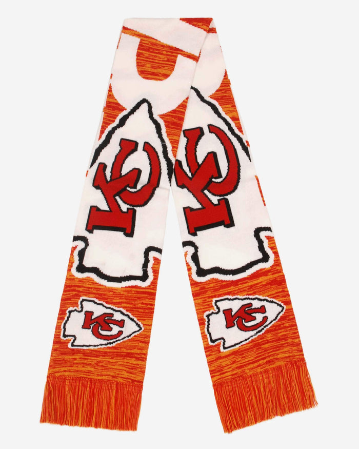 Kansas City Chiefs Wordmark Big Logo Colorblend Scarf FOCO - FOCO.com