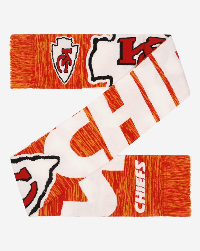 Kansas City Chiefs Wordmark Big Logo Colorblend Scarf FOCO - FOCO.com