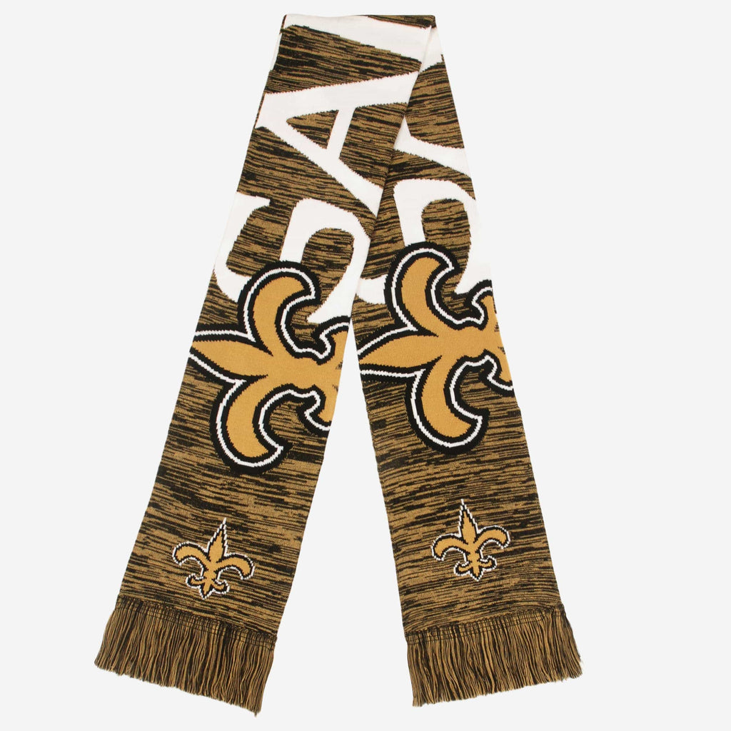 New Orleans Saints Wordmark Big Logo Colorblend Scarf FOCO - FOCO.com