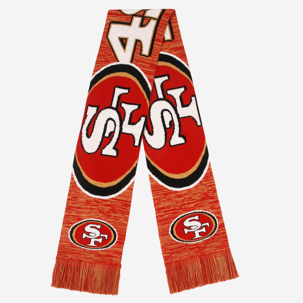 San Francisco 49ers Wordmark Colorblend Scarf FOCO - FOCO.com