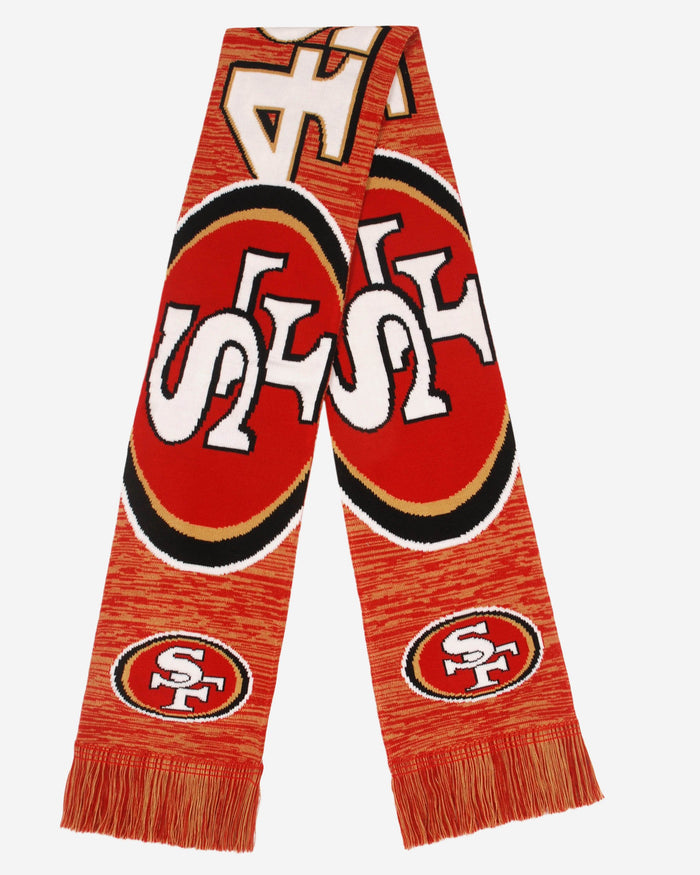 San Francisco 49ers Wordmark Colorblend Scarf FOCO - FOCO.com