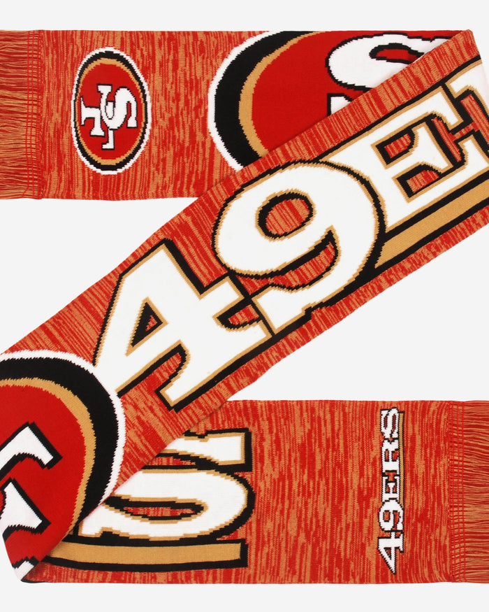 San Francisco 49ers Wordmark Colorblend Scarf FOCO - FOCO.com