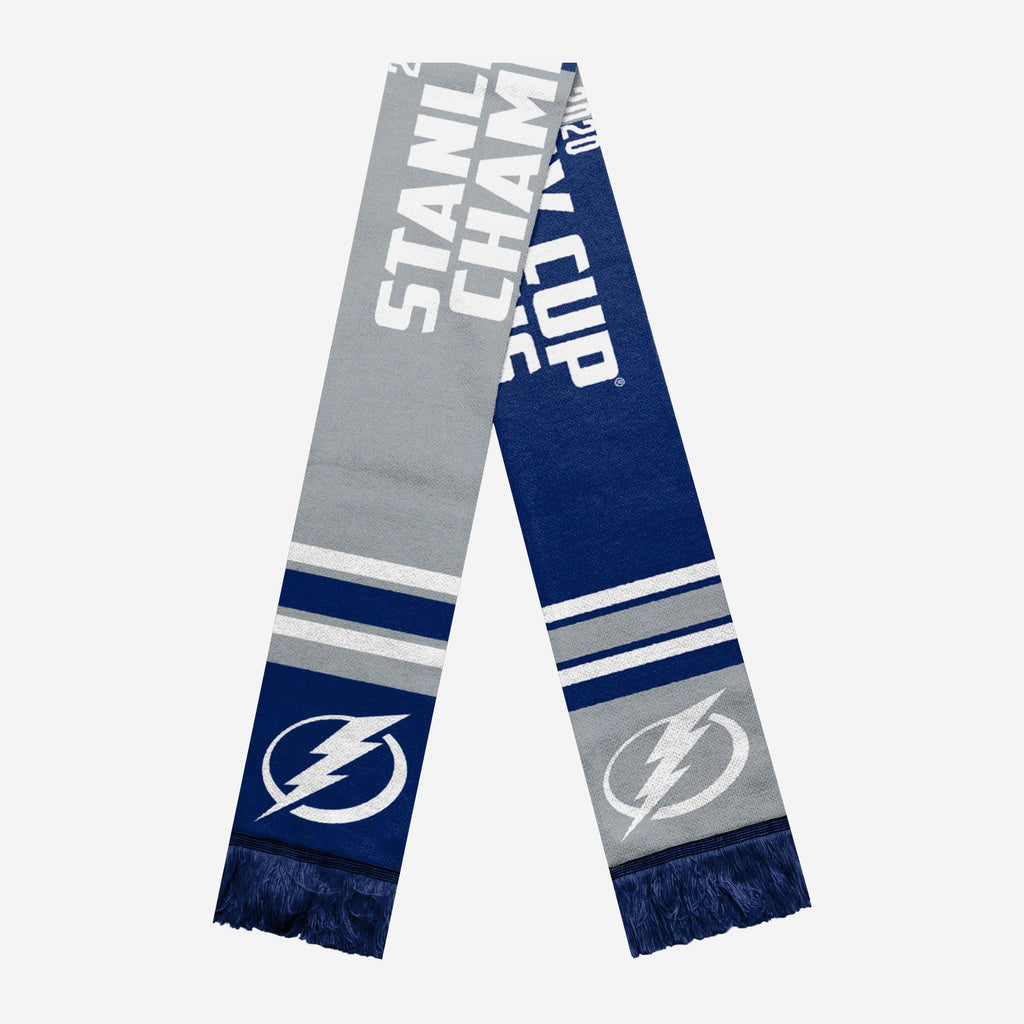 Tampa Bay Lightning 2020 Stanley Cup Champions Acrylic Scarf FOCO - FOCO.com