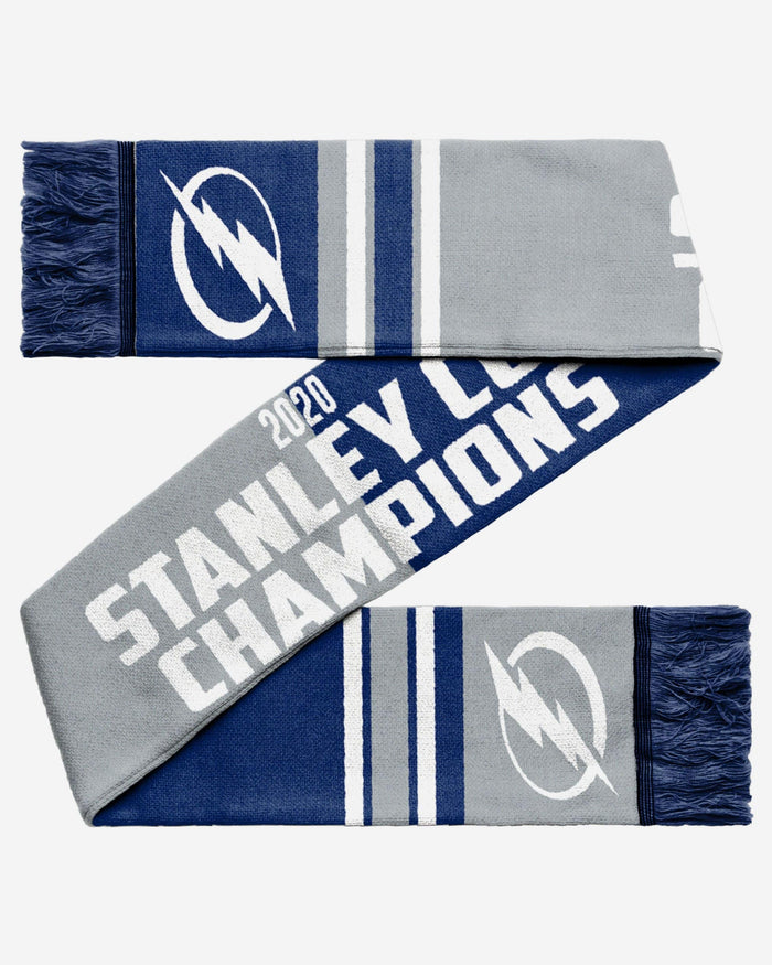 Tampa Bay Lightning 2020 Stanley Cup Champions Acrylic Scarf FOCO - FOCO.com