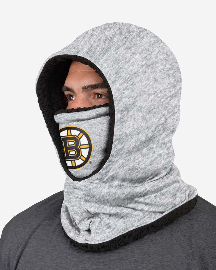 Boston Bruins Heather Grey Big Logo Hooded Gaiter FOCO - FOCO.com