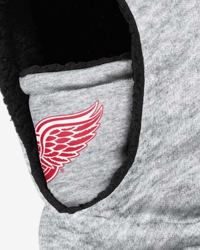 Detroit Red Wings Heather Grey Big Logo Hooded Gaiter FOCO - FOCO.com