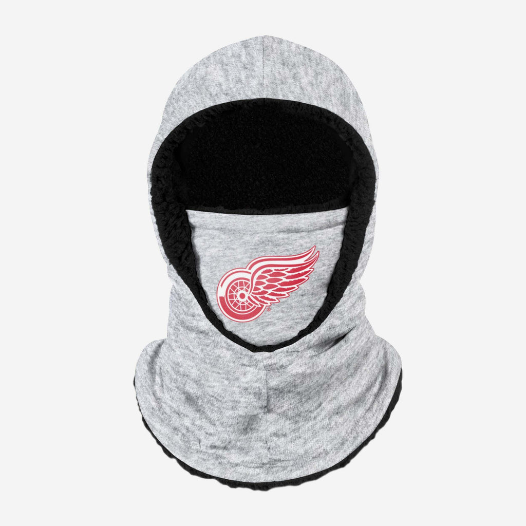 Detroit Red Wings Heather Grey Big Logo Hooded Gaiter FOCO - FOCO.com