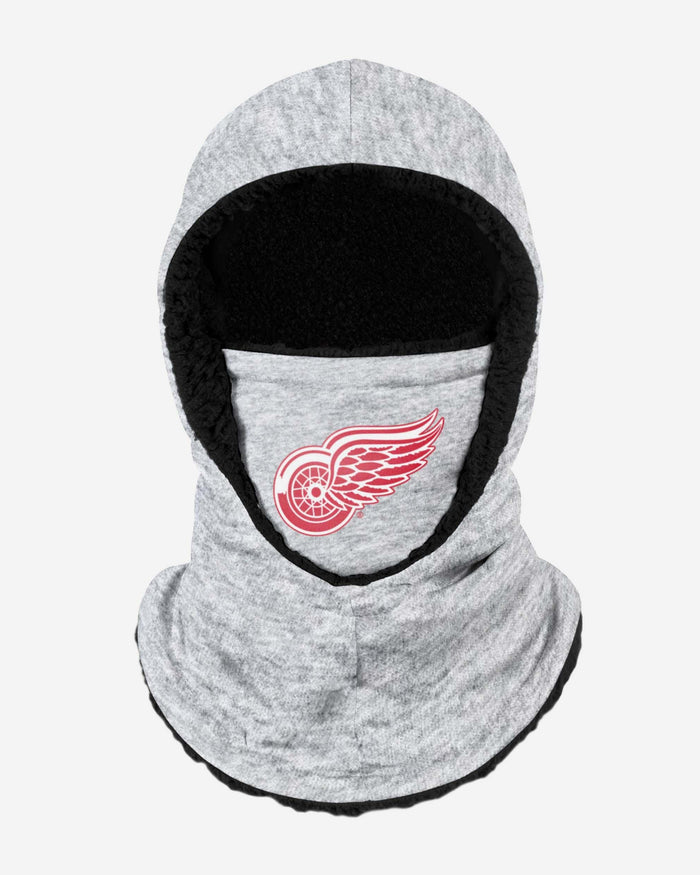 Detroit Red Wings Heather Grey Big Logo Hooded Gaiter FOCO - FOCO.com