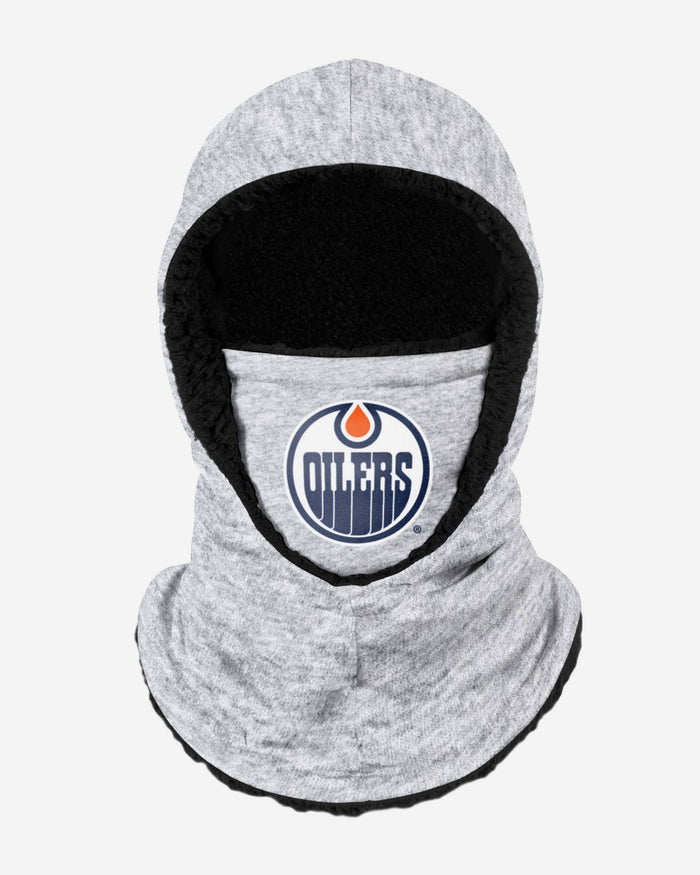 Edmonton Oilers Heather Grey Big Logo Hooded Gaiter FOCO - FOCO.com