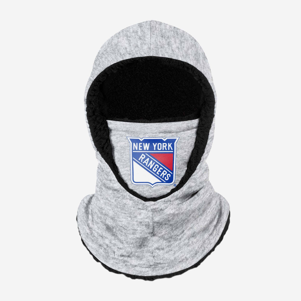 New York Rangers Heather Grey Big Logo Hooded Gaiter FOCO - FOCO.com