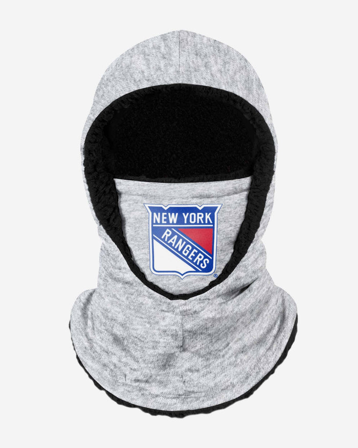 New York Rangers Heather Grey Big Logo Hooded Gaiter FOCO - FOCO.com