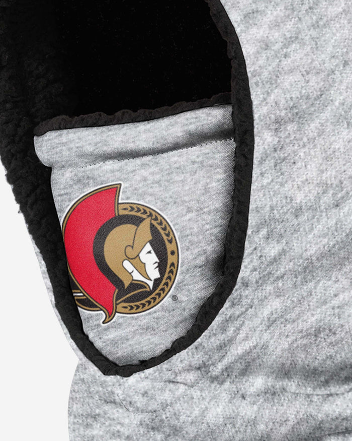 Ottawa Senators Heather Grey Big Logo Hooded Gaiter FOCO - FOCO.com