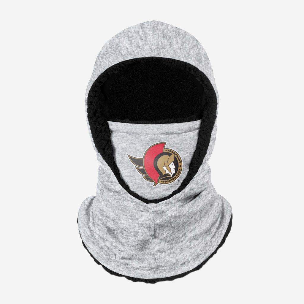 Ottawa Senators Heather Grey Big Logo Hooded Gaiter FOCO - FOCO.com