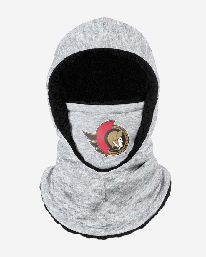 Ottawa Senators Heather Grey Big Logo Hooded Gaiter FOCO - FOCO.com