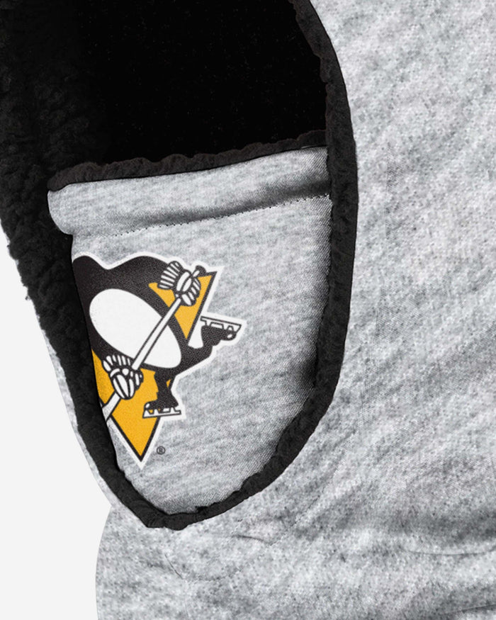 Pittsburgh Penguins Heather Grey Big Logo Hooded Gaiter FOCO - FOCO.com