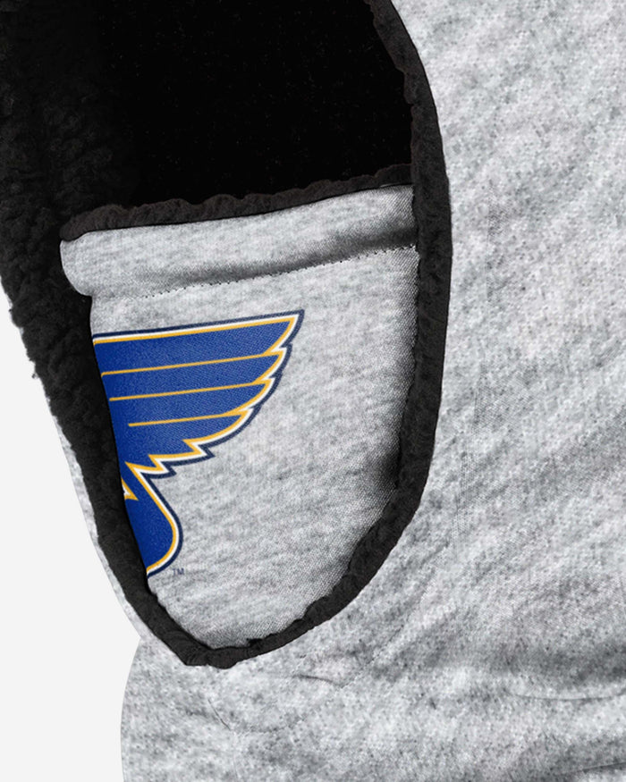 St Louis Blues Heather Grey Big Logo Hooded Gaiter FOCO - FOCO.com