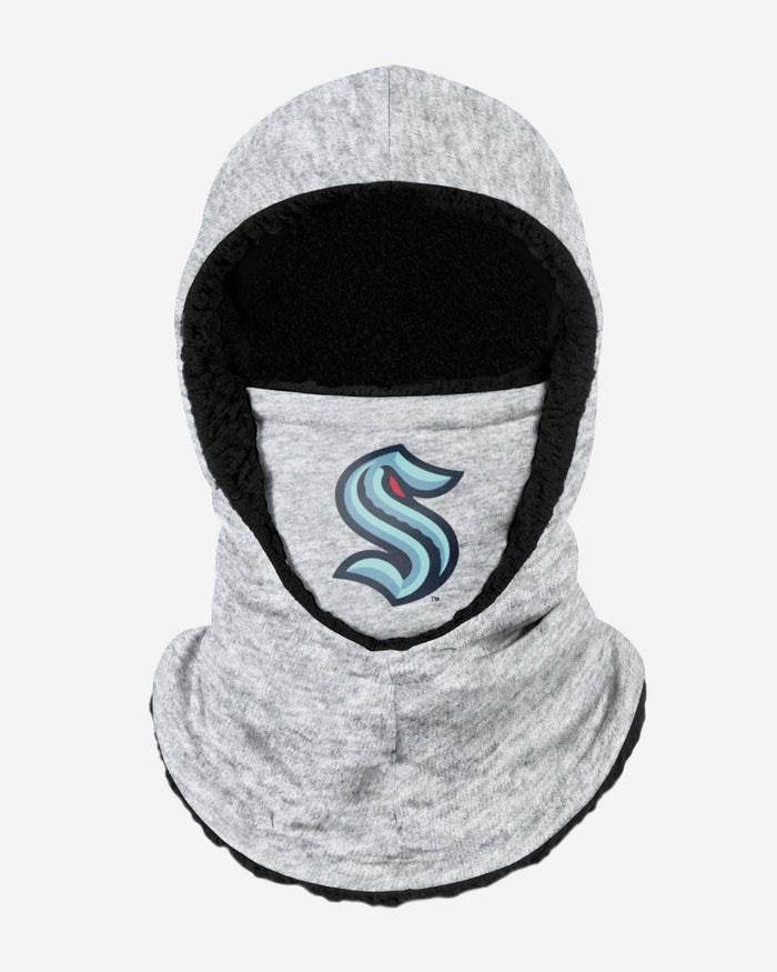 Seattle Kraken Heather Grey Big Logo Hooded Gaiter FOCO - FOCO.com