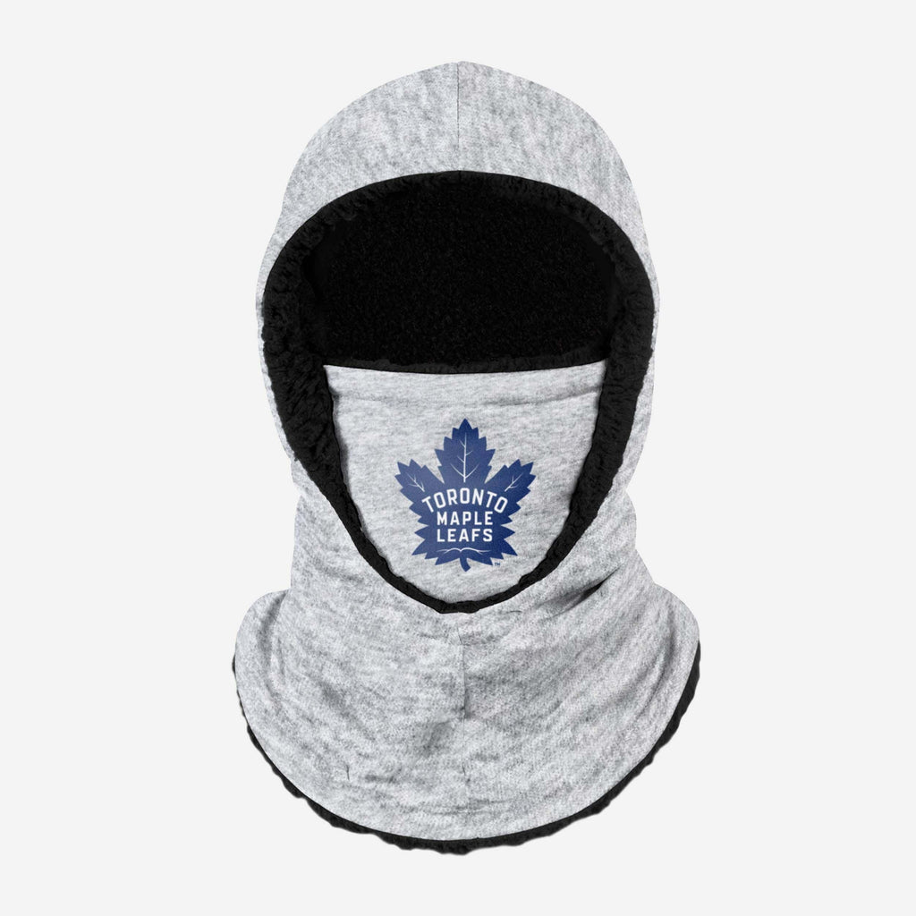 Toronto Maple Leafs Heather Grey Big Logo Hooded Gaiter FOCO - FOCO.com