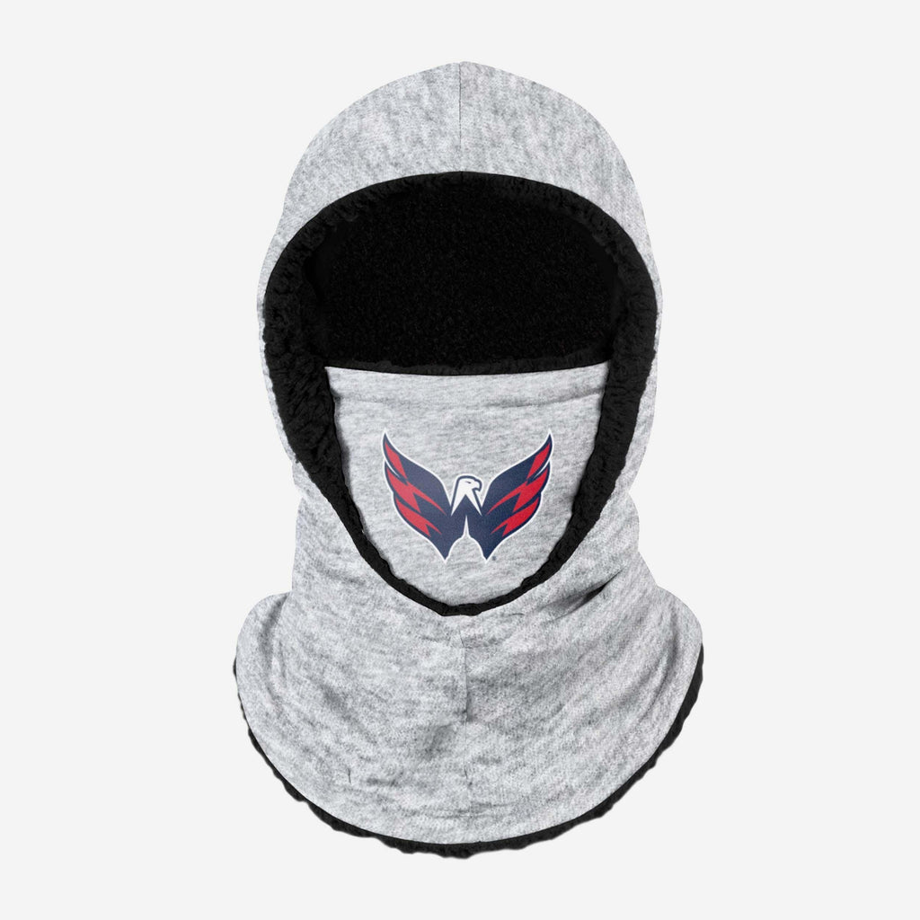 Washington Capitals Heather Grey Big Logo Hooded Gaiter FOCO - FOCO.com