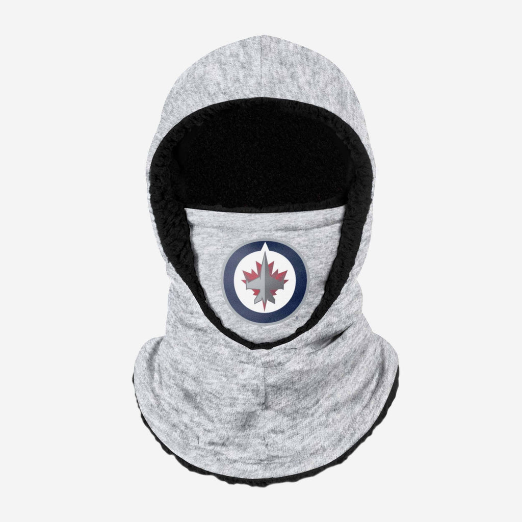 Winnipeg Jets Heather Grey Big Logo Hooded Gaiter FOCO - FOCO.com