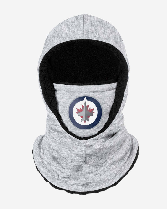 Winnipeg Jets Heather Grey Big Logo Hooded Gaiter FOCO - FOCO.com