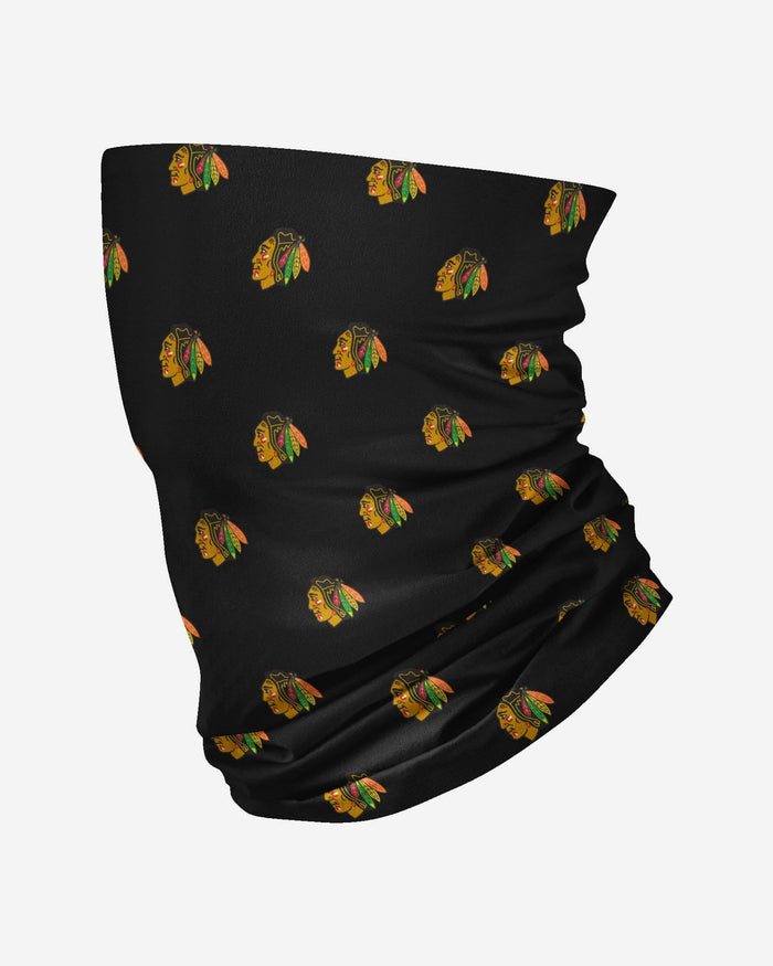 Chicago Blackhawks Mini Print Logo Gaiter Scarf FOCO - FOCO.com