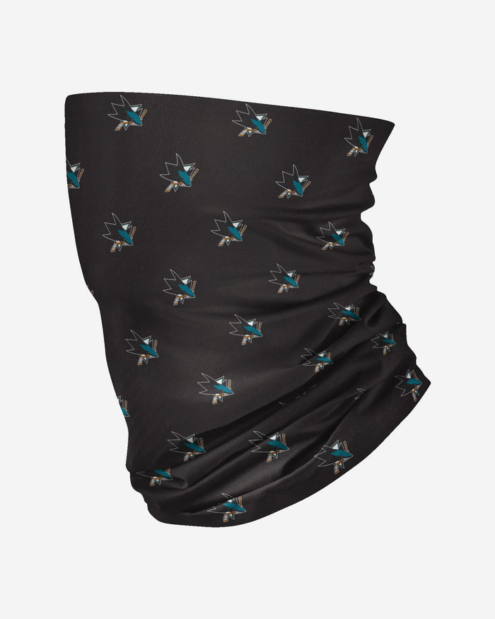 San Jose Sharks Mini Print Logo Gaiter Scarf FOCO - FOCO.com