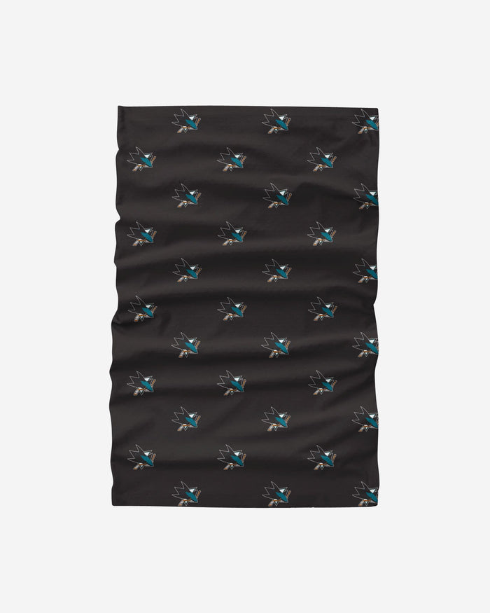 San Jose Sharks Mini Print Logo Gaiter Scarf FOCO - FOCO.com