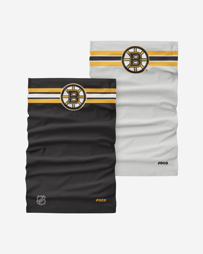 Boston Bruins Stitched 2 Pack Gaiter Scarf FOCO - FOCO.com