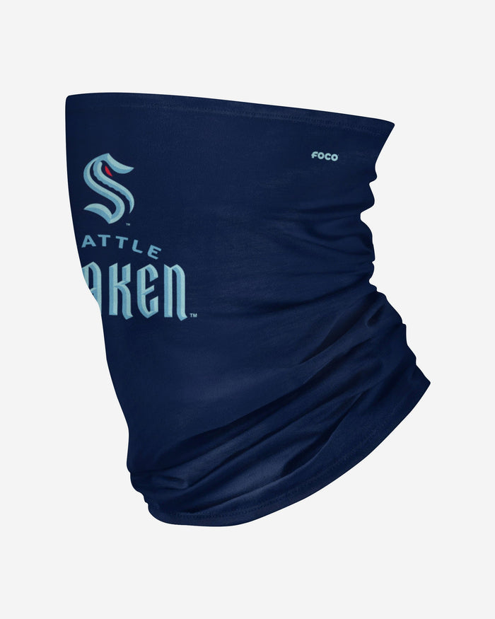 Seattle Kraken Team Logo Stitched Gaiter Scarf FOCO - FOCO.com