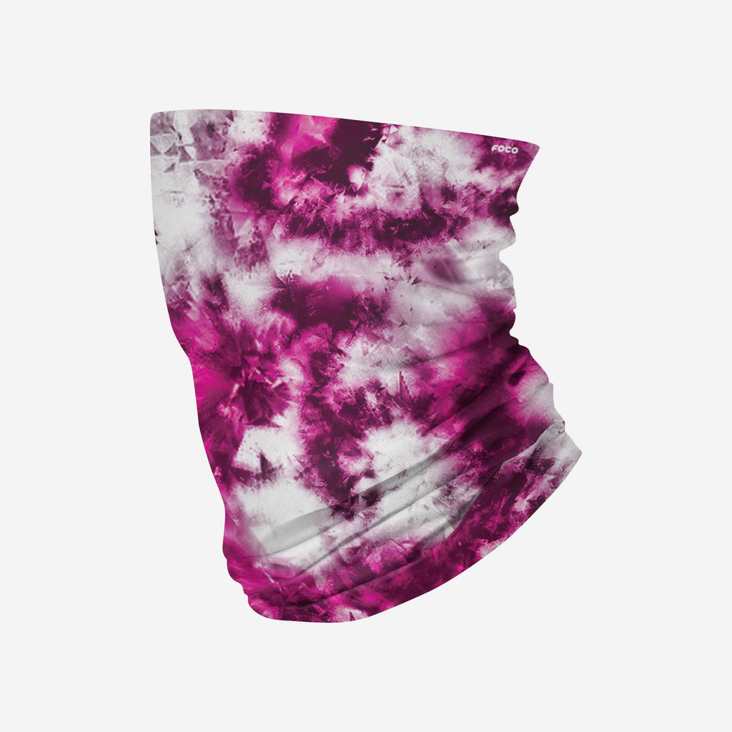 Pink & White Tie-Dye Gaiter Scarf FOCO - FOCO.com