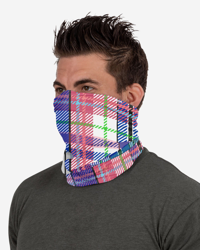 Pink Plaid Gaiter Scarf FOCO - FOCO.com